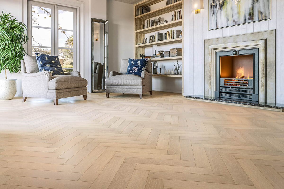 Herringbone 90mm Harvard Oak