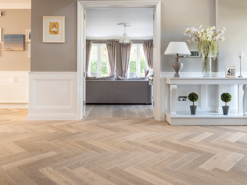 Renaissance Herringbone 120mm Oak Della Leona